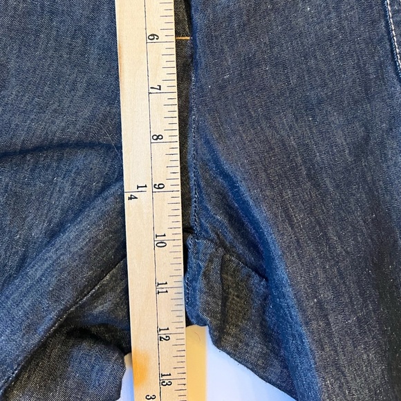 Talbots Straight Leg Lightweight Linen Blend Cropped High Rise Coastal Jeans 12P - Picture 11 of 12